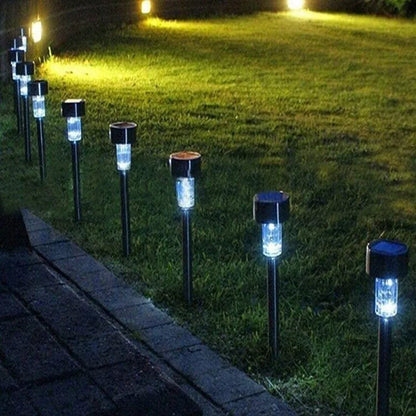 1pcs Solar Outdoor Lights New Garden Lamps Powered Landscape Path Yard Backyard Lawn Patio Decorative LED Lighting Waterproof