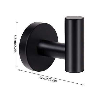 2Pcs Polished Bathroom Towel Hooks Stainless Steel Coat Robe Hook Wall Hanger with Screws Towel Rack Hang Hook for Hotel Kitchen