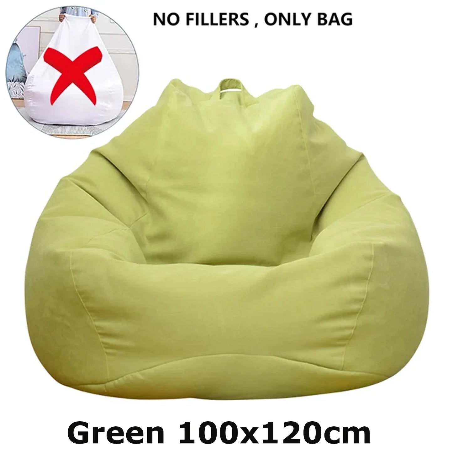 Lazy Sofas Cover Large Bean Bag Cover Without Filler And Sofa Inner Liner Living Room Home Tatami Lounger Comfortable Seat Cover