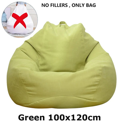Lazy Sofas Cover Large Bean Bag Cover Without Filler And Sofa Inner Liner Living Room Home Tatami Lounger Comfortable Seat Cover
