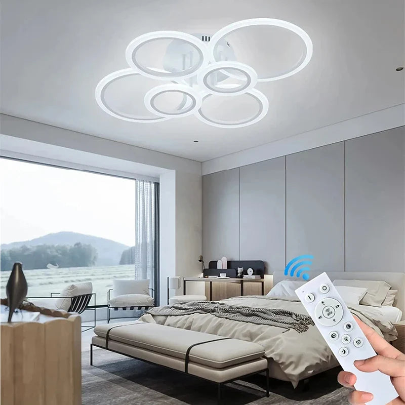 Modern LED chandelier with remote control home lighting ring ceiling light living room bedroom lighting kitchen  Lamps for room