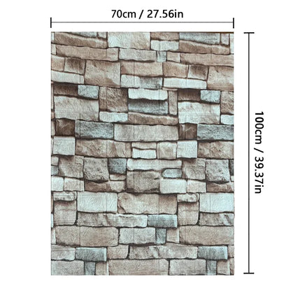 70cmx1/2/3/5/10m 3D Paper Wall Adhesive Living Room PVC Self-adhesive Panels Home Decoration Wallpapers Waterproof Wall Stickers