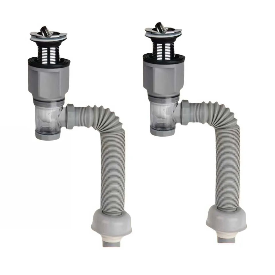 1-3PCS Multi Functional Universal Drain Hand Wash Basin Drain Pipe Basin Drain Pipe Non Adhesive Kitchen Drain Extension Pipe