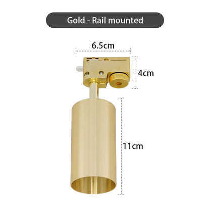 Surface Mounted 360° Rotatable White Black Gold Copper LED Ceiling Track Downlight 6W GU10 Bulb Replaceable Wall Spot Light