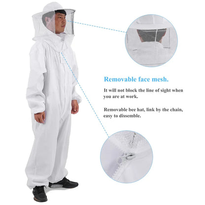 Beekeeper Suit Beekeeper Protective Suit Professional Beekeeping Protective Equipment Bee Keeping Full Body Beekeeper Suit Hat