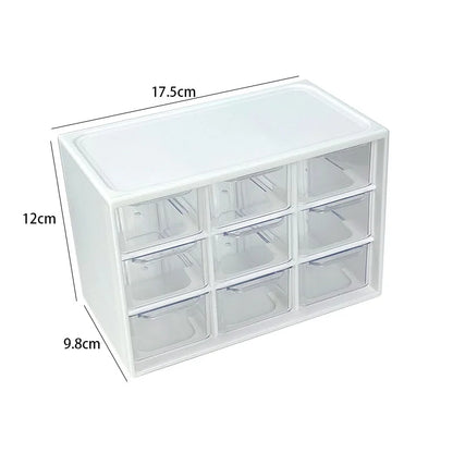Dustproof Multi-Grid Desktop Drawer Organizer - Portable Storage Box for Jewelry, Cosmetics, Desk Drawer Organizer Box