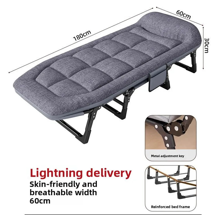 Lunch break folding bed office single recliner portable hospital escort march dual-purpose nap bed
