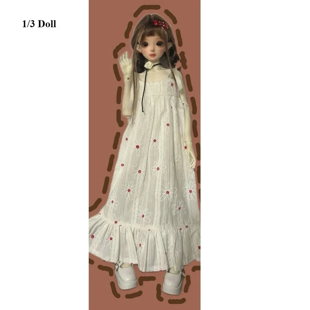 Handmake Doll Dresses Pajamas Mini Fashion Doll Princess Long Skirt DIY Accessories for 1/3 1/4 1/6 BJD 30/45/60cm Dolls