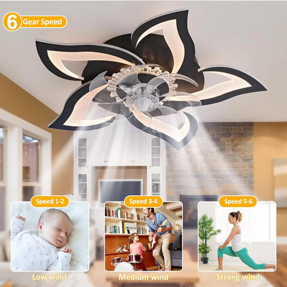 Modern Minimalist Led Ceiling Fan Lamp Smart Switch 65CM Ceiling Fans With Lights For Living Room Bedroom Home Decor Fan Lamp