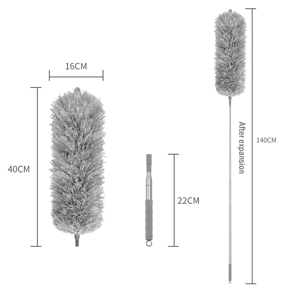 New Microfiber Duster Extendable Duster Cleaner Brush Telescopic Ceiling Microfiber Brushes Bendable Dust Cleaning
