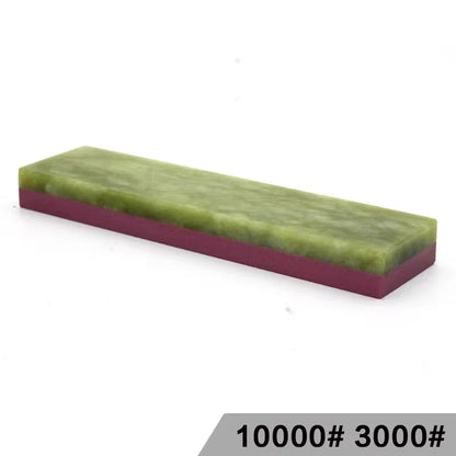 Natural 10000 Honing Tool Super Fine Green Agate Stone Polishing Finishing Bar Whetstone Sharpening for Kitchen Knife Sharpener
