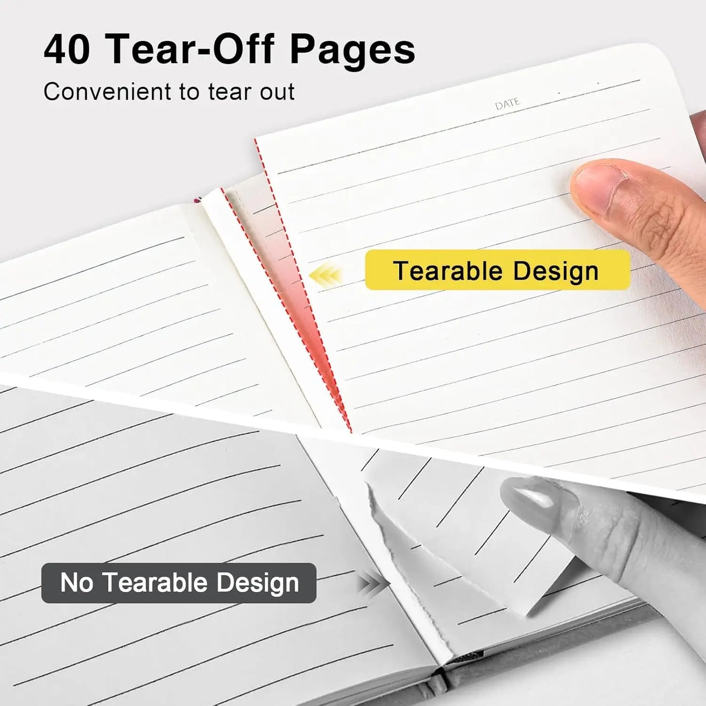3-Pack A6 Pocket Notebooks, Lined Hardcover with Pens for Work Travel