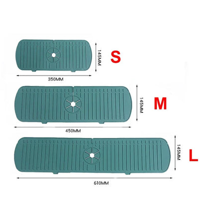 Silicone Drainage Pad Water Ripples Kitchen Bathroom Drainage Pad Wash Basin Sink Splash Proof Draining Pad Countertop Protector