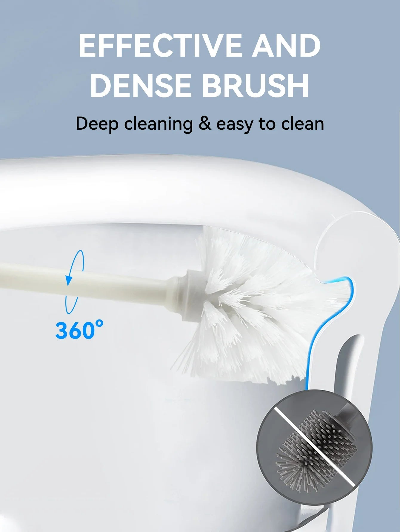 Plastic Toilet Brush With Standing Base Long Handle Toilet Cleaning Brush For WC Bathroom Accessories Cleaning Tools