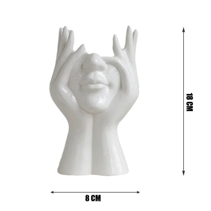 Nordic Style Flower Vase Morandi Geometric Vase Ceramic Art Crafts Bedroom Living Room Desktop Decoration Vase Decoration Home