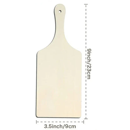 3/6/10Pcs Wooden Cutting Board Craft with Handle Wooden Chopping Board Unfinished Round Charcuterie Cheese Boards for Christmas