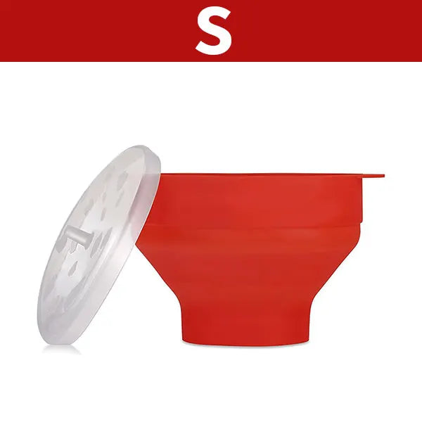 Silicone Microwave Popcorn Popper BPA Free Collapsible Popcorn Bowl Microwavable Pop Corn Maker with Lid Dishwasher Safe