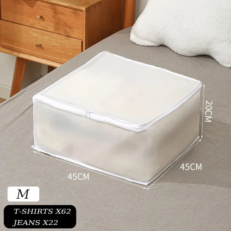 Underbed Storage Bag Foldable Quilt Bag Wardrobe Clothes Storage Box Dustproof Organizer Large Capacity Quilt Storage Bag