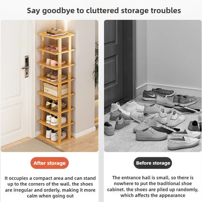 Home economy door multi-layer shoe storage artifact saves space, rental house shoe cabinet, shoe rack