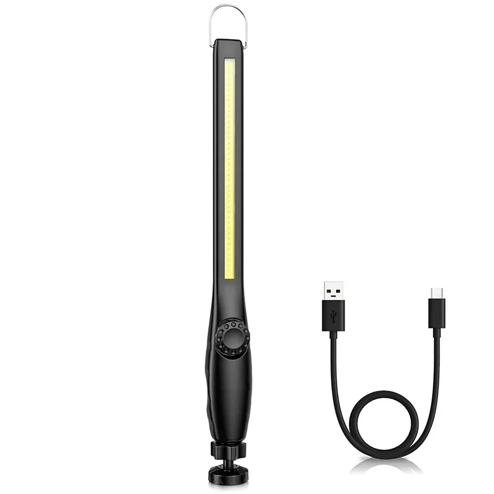 1-10PCS COB LED Flashlight Magnetic Work Light USB Rechargeable Torch Portable Lantern Inspection Light Camping Car Repair Lamp