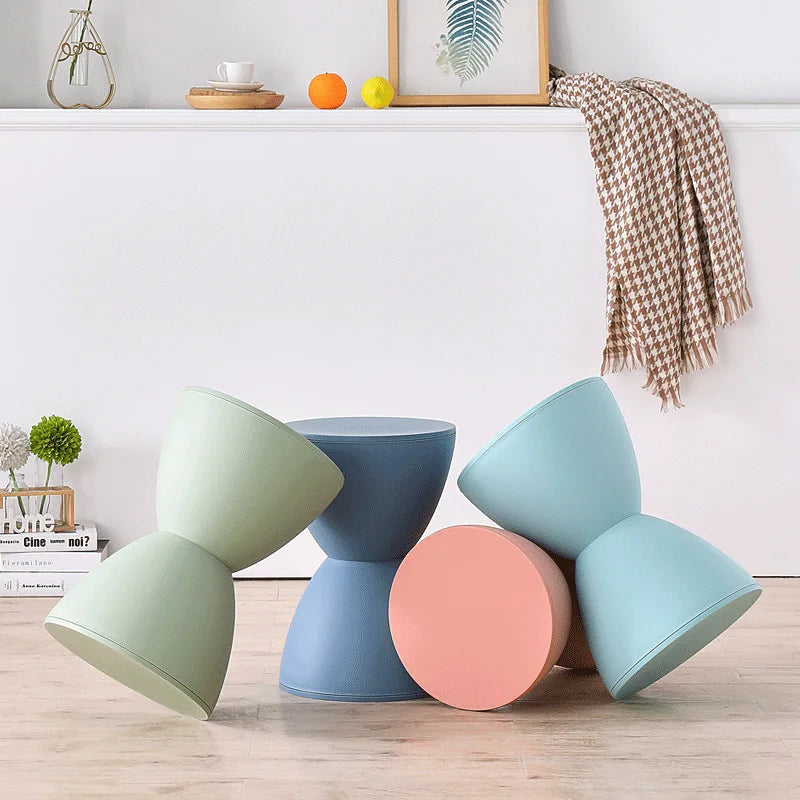 Hallway Ottoman Living Room Furniture  Minimalist Storage Pouf Footstool Shoe Changing Pouf Thickened Plastic Waiting Stool
