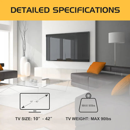 LED LCD TV Wall Mount Bracket Tilt Adjustable Strengthen TV Support for 14''-42'' Load up to 40kg VESA 200*200