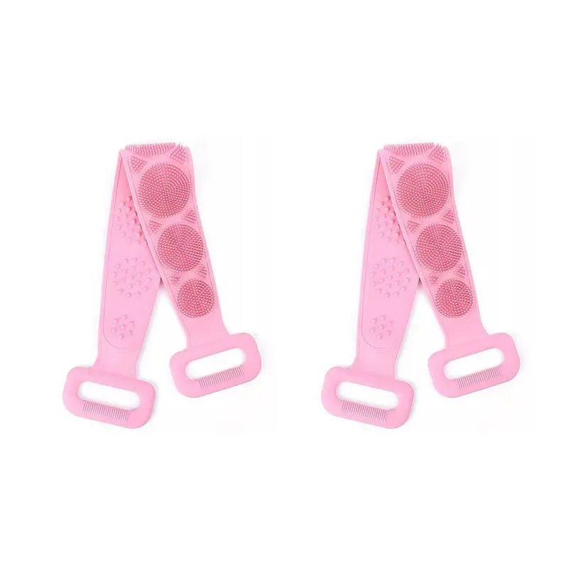 Body Sponge Silicone Brushe Bath Towels Scrubber Rubbing Back Peeling Massage Shower Belt Extended Skin Clean Brushes Bath Brush