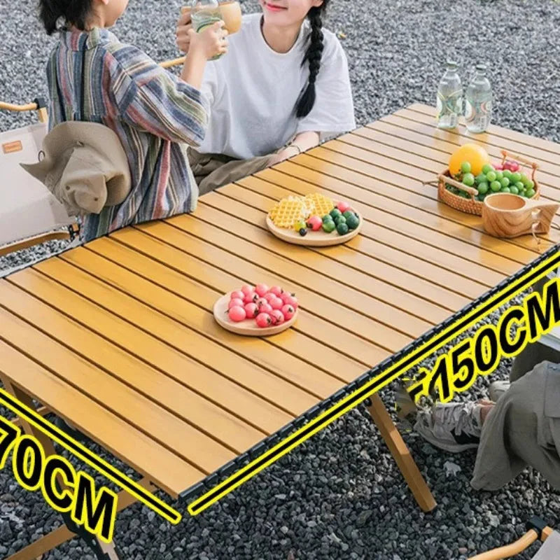 Portable Wooden Picnic Table Lightweight Compact Outdoor Folding Camping Table Camping Picnics Backyard Parties Beach Trips