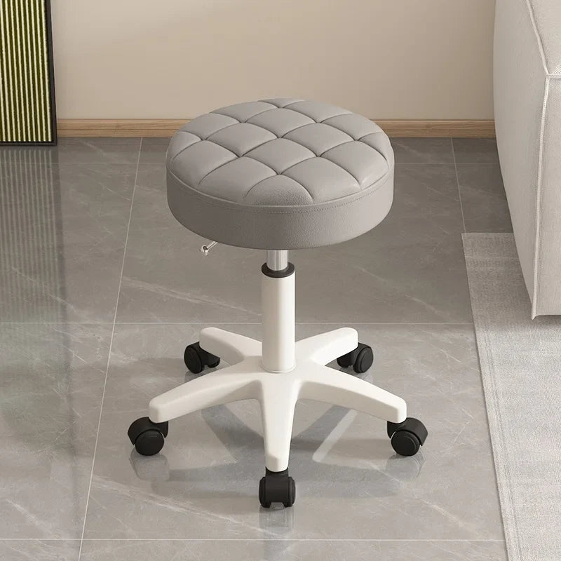 Massage stool Beauty salon stool Lifting rotating round stool Hair manicure Barber shop stool Round stool with wheels