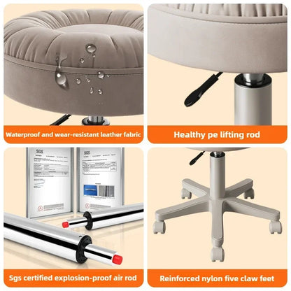 Makeup stool, light luxury high-end women's bedroom, new style dressing stool, modern and simple small-sized nail salon chair