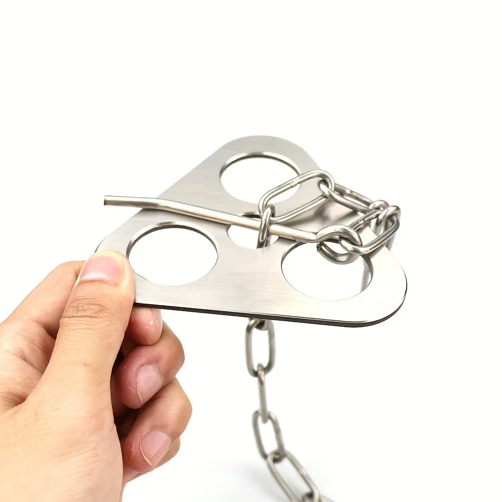 Outdoor BBQ Tripod Portable Detachable Hanging Rack Stainless Steel Camping Bonfire BBQ Pot Tripod Set