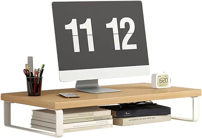 Computer Monitor Stand|Ergonomic Desk Riser|Sturdy Desktop Organizer Shelf|Multi-Purpose  Storage Accessories(19.6x7.8x3.1in)