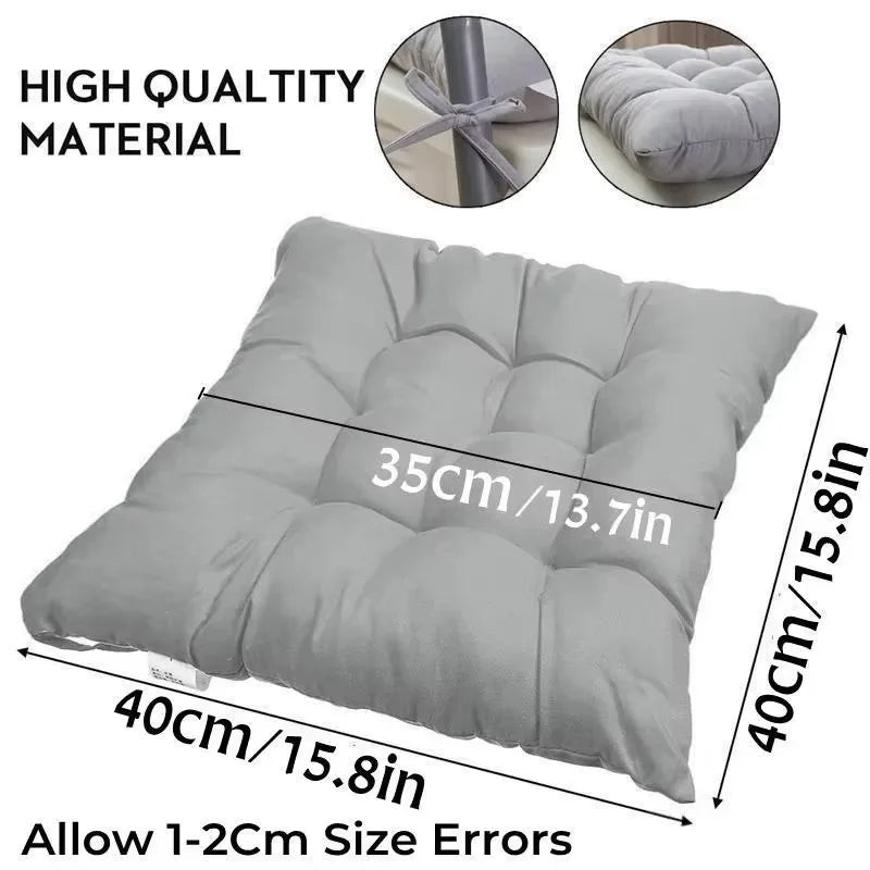 40x40cm Square Seat Cushion Indoor Seat Cushions Pillows with Ties Soft Comfortable Non Slip Chair Mat  for Office Desk YY098