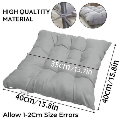 40x40cm Square Seat Cushion Indoor Seat Cushions Pillows with Ties Soft Comfortable Non Slip Chair Mat  for Office Desk YY098