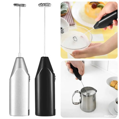 Handheld Electric Milk Frother, Wireless Mini Whisk and Mixer for Coffee, Cappuccino Maker, Kitchen Blender and Stirrer Tool