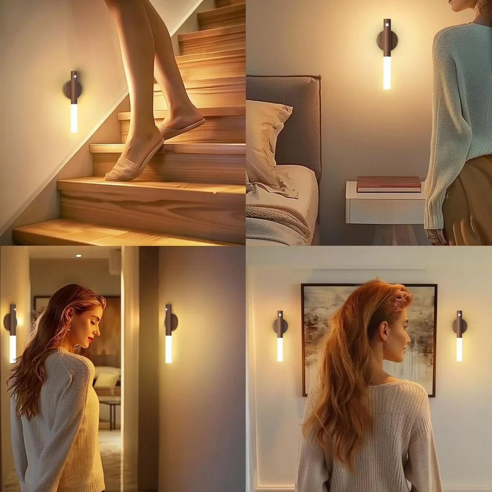 Intelligent Human Body Induction Night Light, LED Rechargeable Corridor Cabinet Wall Light, Household Toilet Wall Induction
