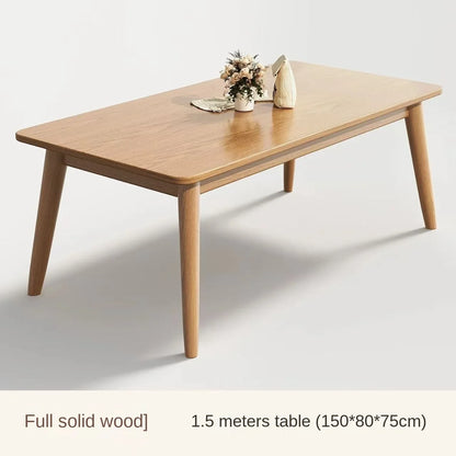 Solid wood dining table modern home rectangular dining table Japanese style dining table small apartment simple