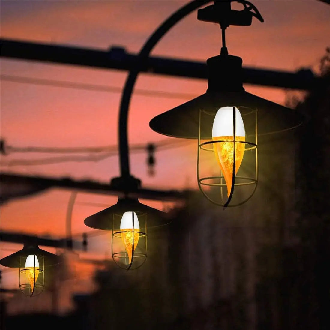 E14 LED Flame Light Bulbs 3 Modes Party LED Flame Effect Light Simulation Fire Lights Bulb Garden Decor Flickering Lamp