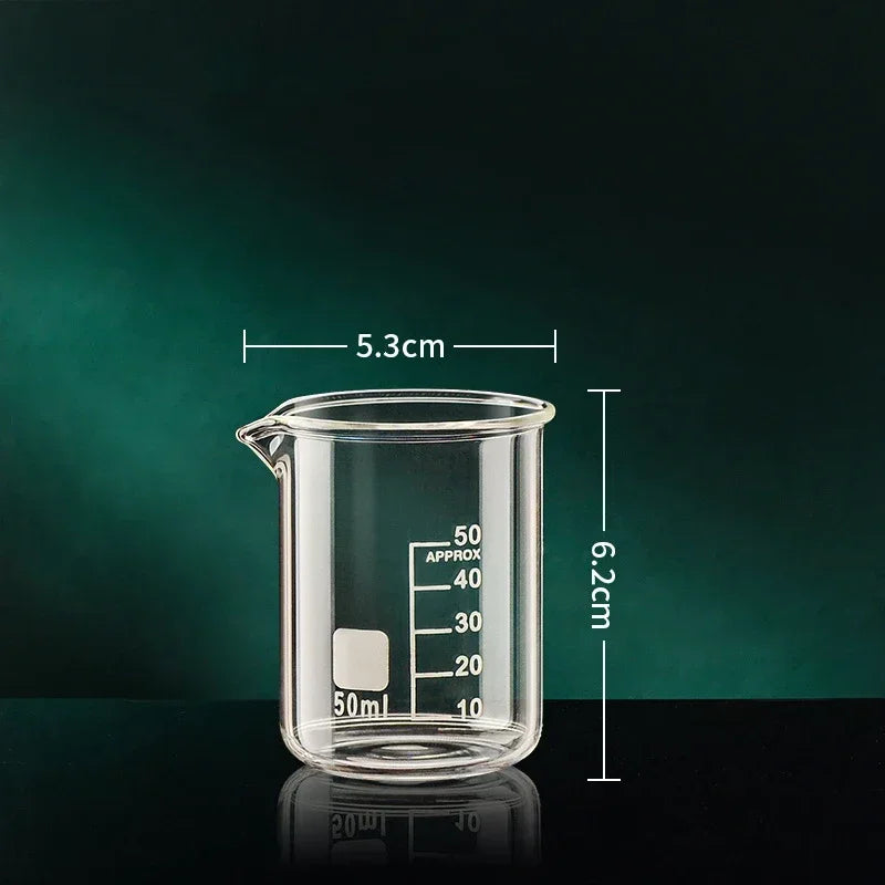 50-1000ml High Borosilicate Glass Measuring Cup Kitchen Laboratory Transparent Beaker with Scale Kitchen Baking Measuring Cup