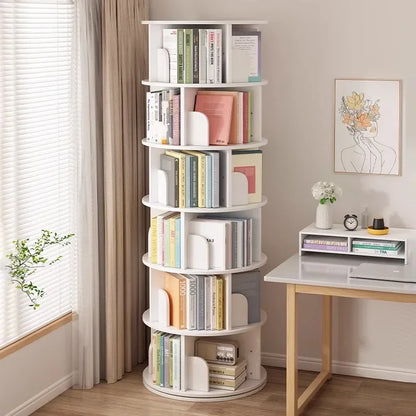 Rotating bookshelf Floor storage shelf Children's simple picture book rack