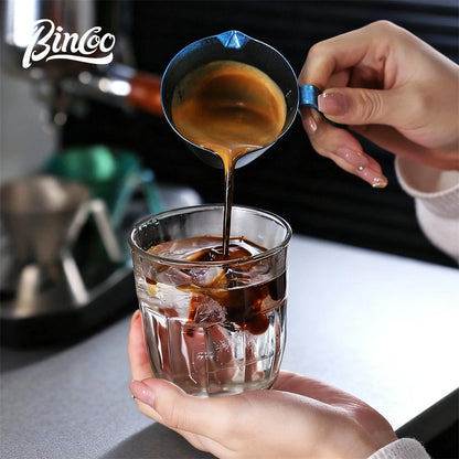Bincoo Durable Titanium Espresso & Milk Tool, 90ml Dual-Purpose Shot Glass with Scale for Long-Lasting Cafe and Home Performance