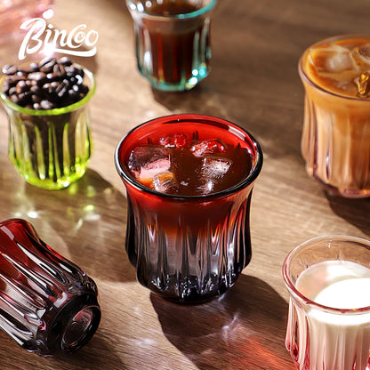 Bincoo High End Coffee Cup Elegant Retro Glass for Americano Dirty Flat White Espresso and Latte Available in 90/200/240/400ml