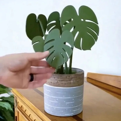 Monstera coaster plant turtle bamboo coaster plant with magnet 3D printing cross-border explosion