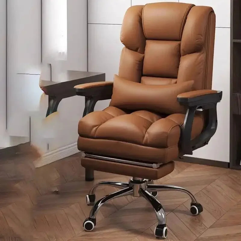 Modern Ergonomic Office Chair - PU Leather Computer Desk Chair with Swivel, Comfortable Executive Chair for Home/Office/Gaming