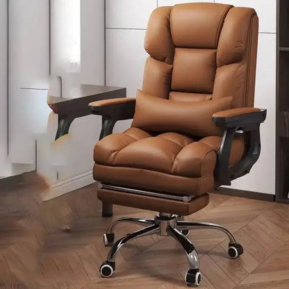 Modern Ergonomic Office Chair - PU Leather Computer Desk Chair with Swivel, Comfortable Executive Chair for Home/Office/Gaming