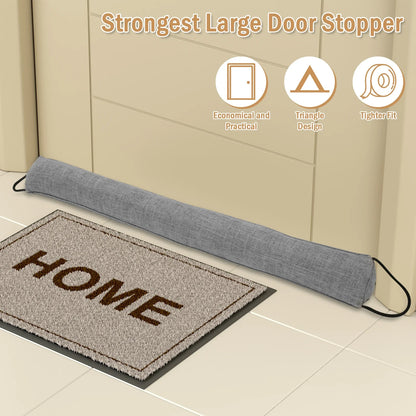 1/2Pcs Under Door Draft Stopper 92cm Heavy Triangular Duty Door Draft Blocker with Hanging Loops for Under Door Noise Blocker