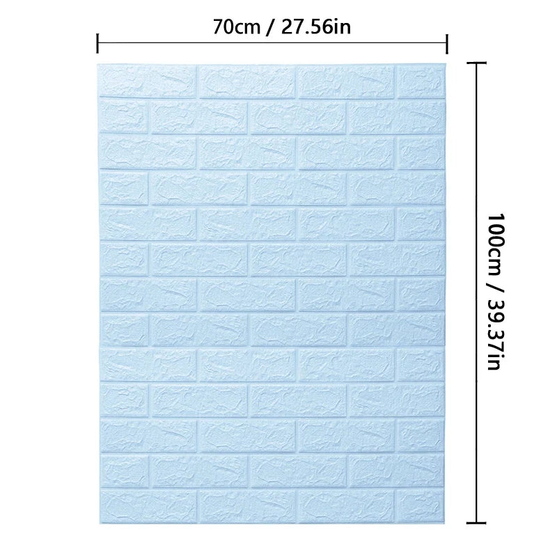 70cmx1/2/3/5/10m 3D Paper Wall Adhesive Living Room PVC Self-adhesive Panels Home Decoration Wallpapers Waterproof Wall Stickers