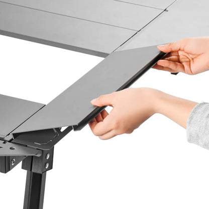 Portable Foldable Aluminum Camping Table Expandable IGT Modular Unit Outdoor Picnic Grill Kitchen Lightweight Folding Table