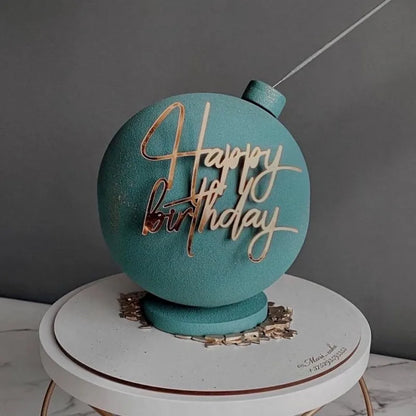 New Acrylic Kids Happy Birthday Cake Toppers Gold Boy or Girl Birthday Party Cake Topper for Baby Shower Gift Dessert Decoration