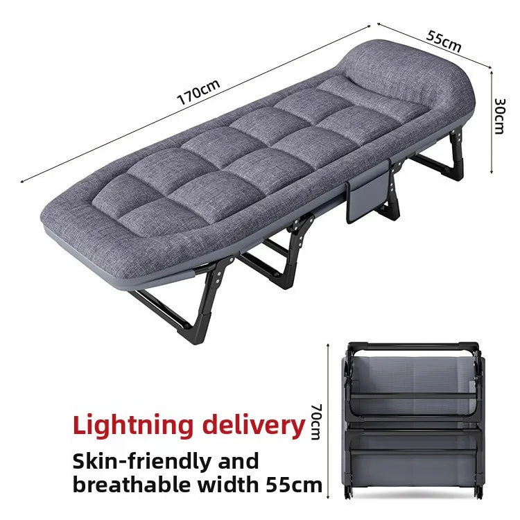 Lunch break folding bed office single recliner portable hospital escort march dual-purpose nap bed
